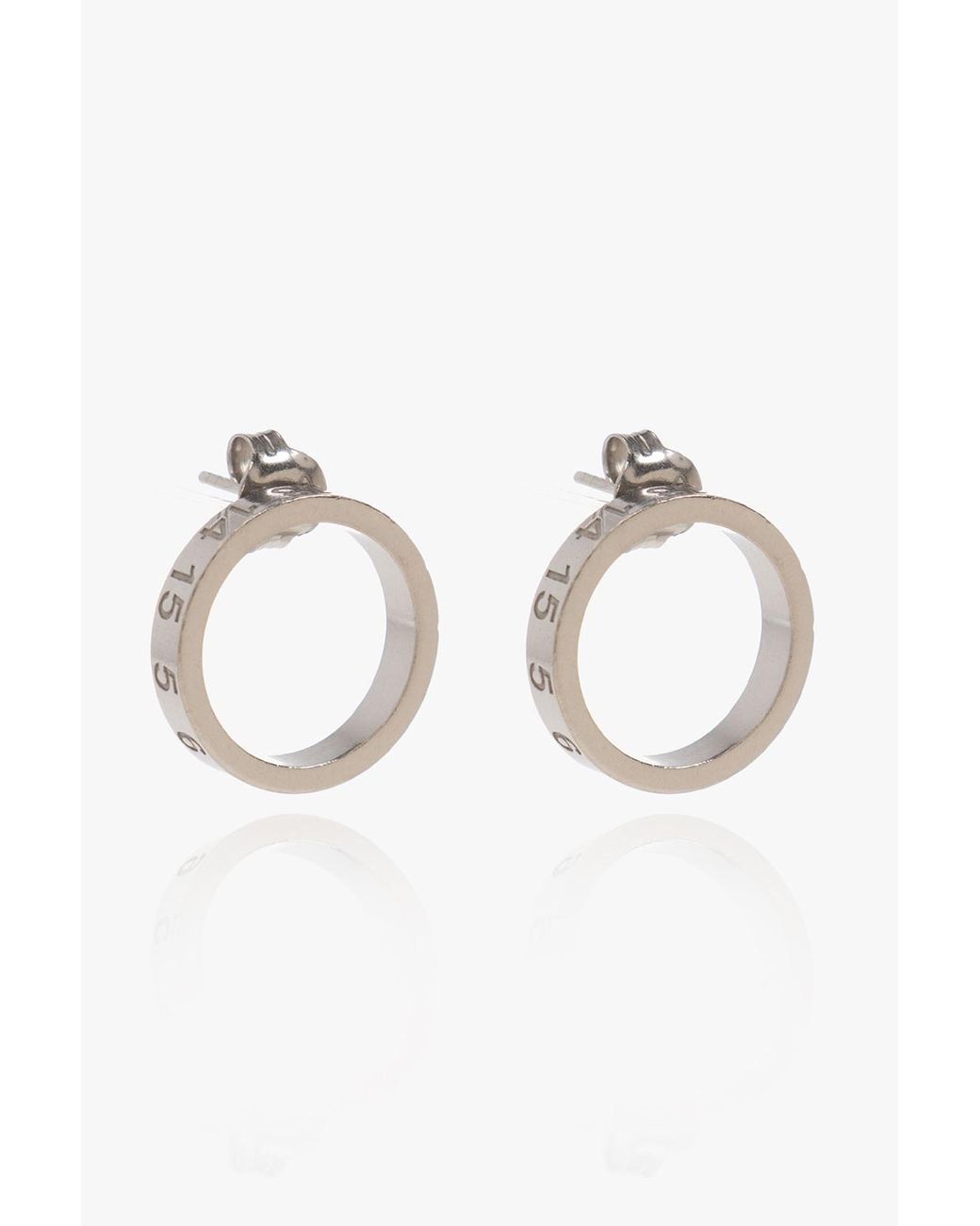 Maison Margiela Numbe Single Earring in Metallic for Men Mens Jewellery Earrings and ear cuffs 