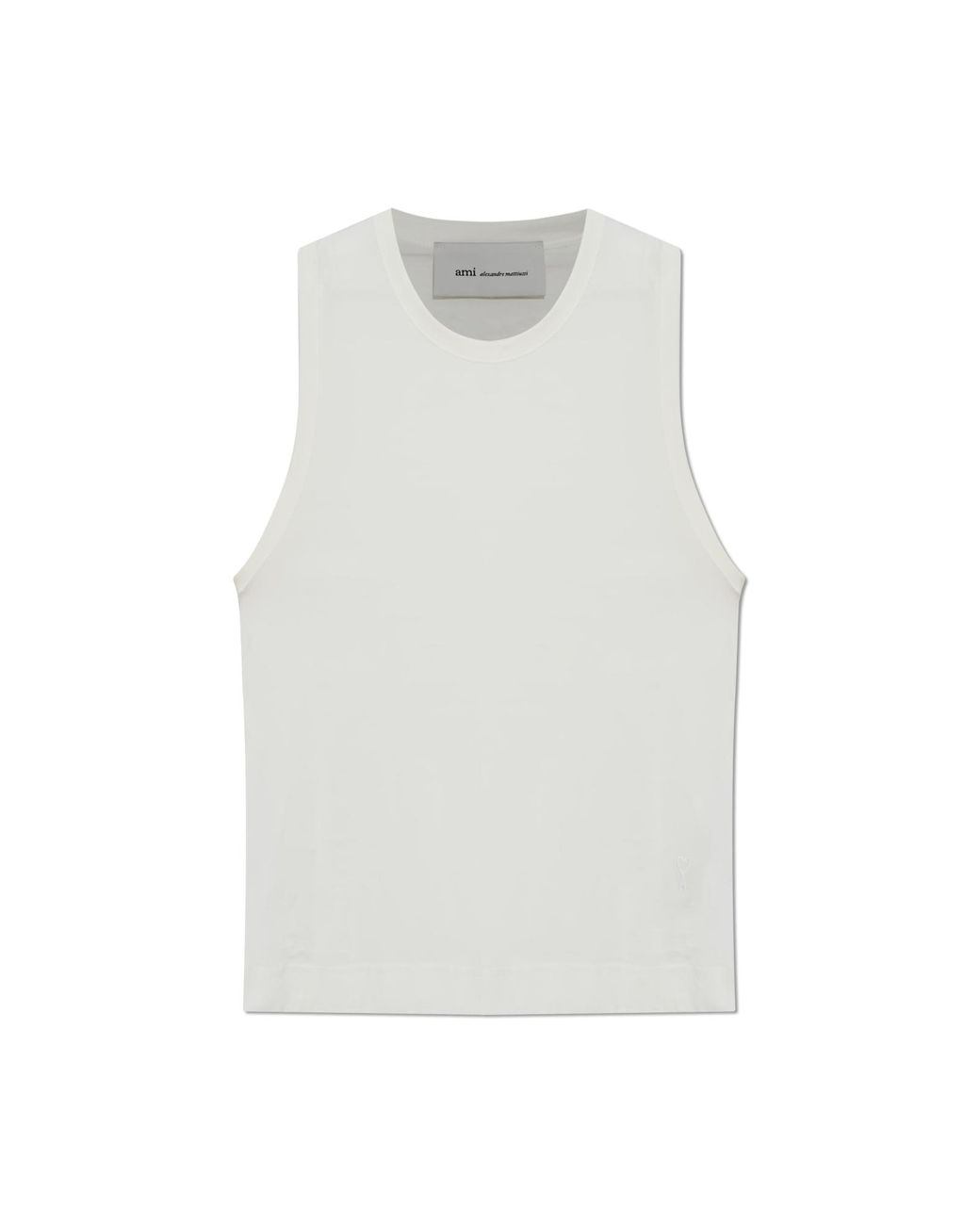AMI White Top With Embroidered Logo