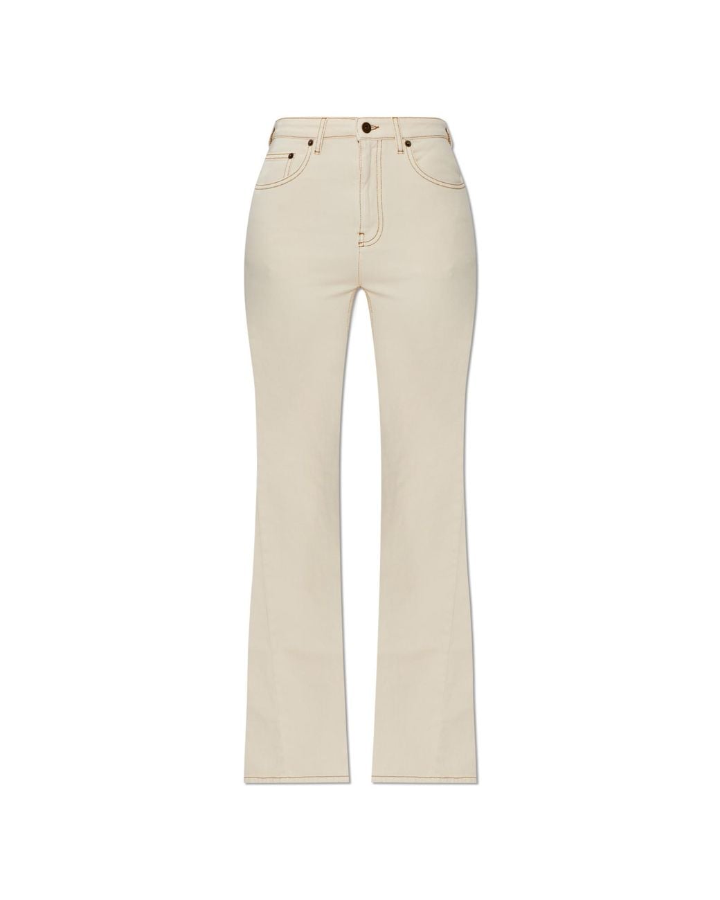 Burberry White 'Donella' Flare Jeans