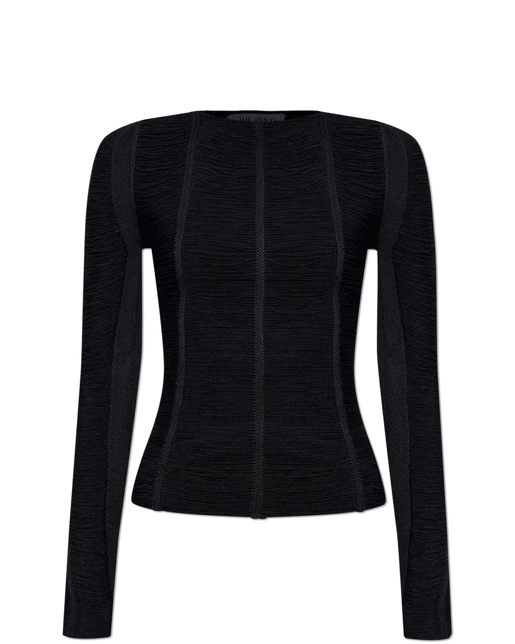 The Attico Black Long-Sleeve Top