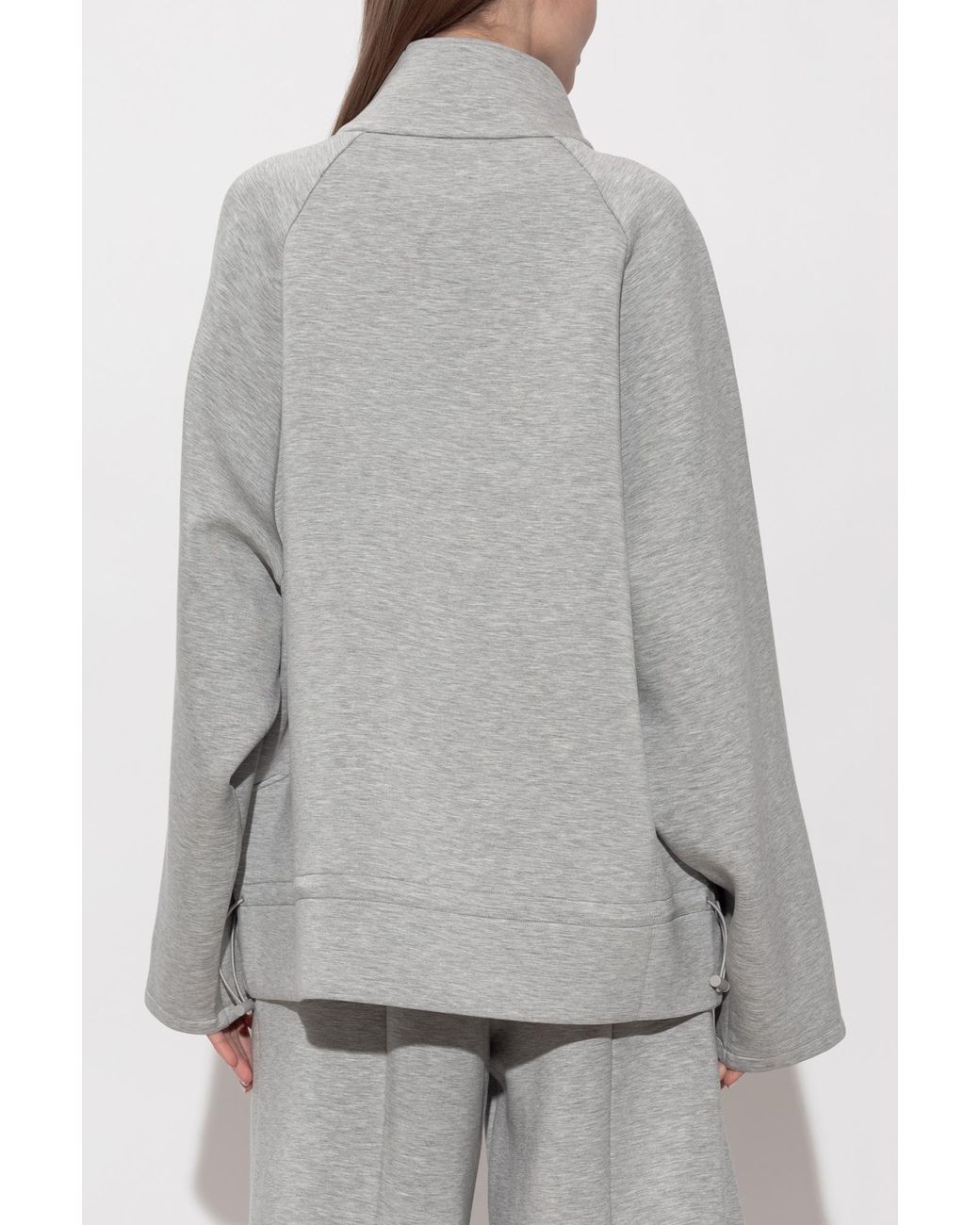 ROTATE BIRGER CHRISTENSEN Gray Sweatshirt With Logo Patch