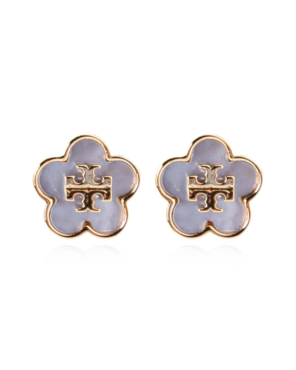 Tory Burch Metallic Mother-Of-Pearl Earrings