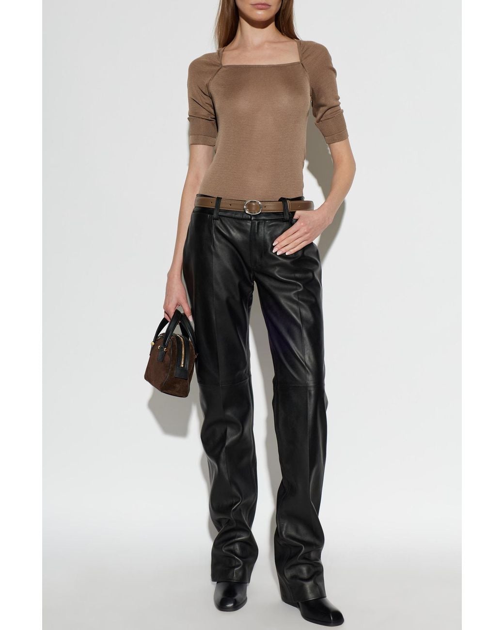Lemaire Brown Fitted Top