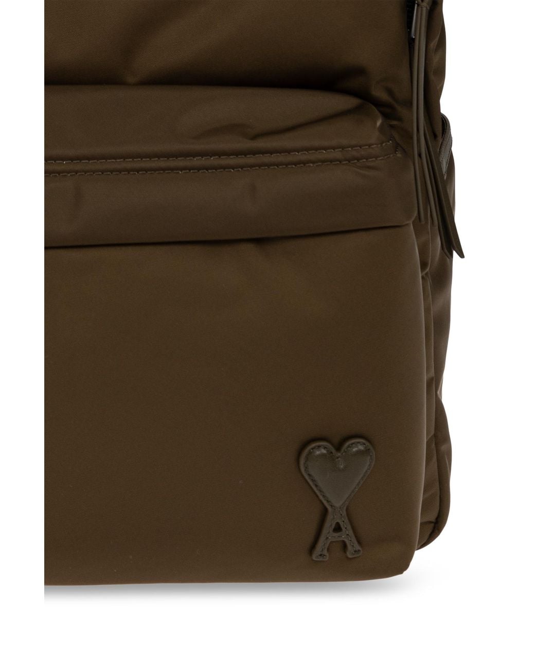 AMI Brown Logo Backpack