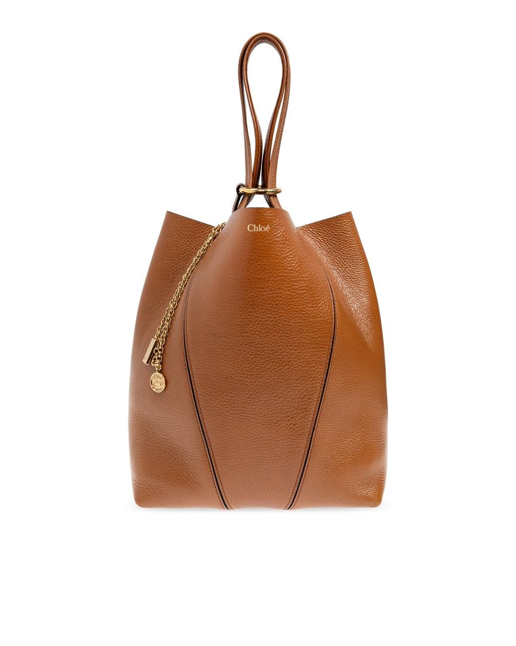 Chloé Brown Bag Spin Medium Type Shopper