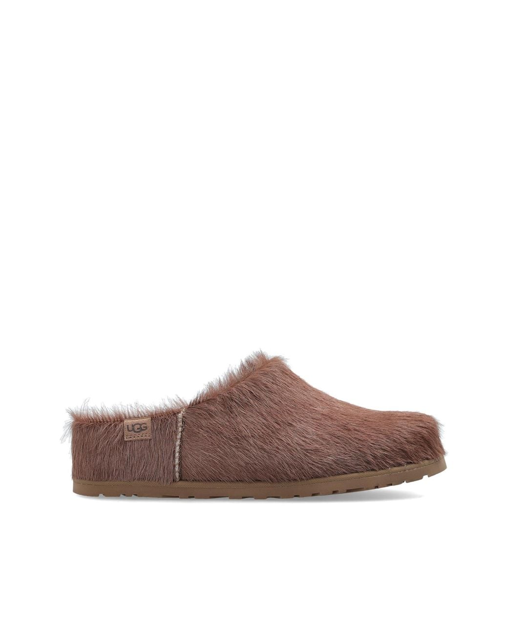 Ugg Brown 'Otzo Calf Hair Clog' Leather Shoes