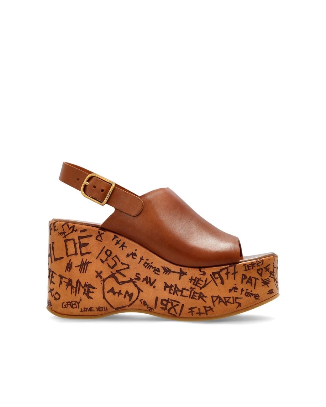 Chloé Blue Wedge Sandals Maxime