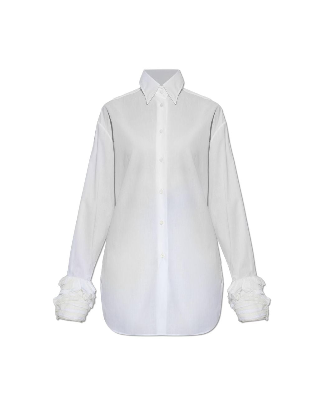Jil Sander White Shirt With Decoratively Finished Cuffs