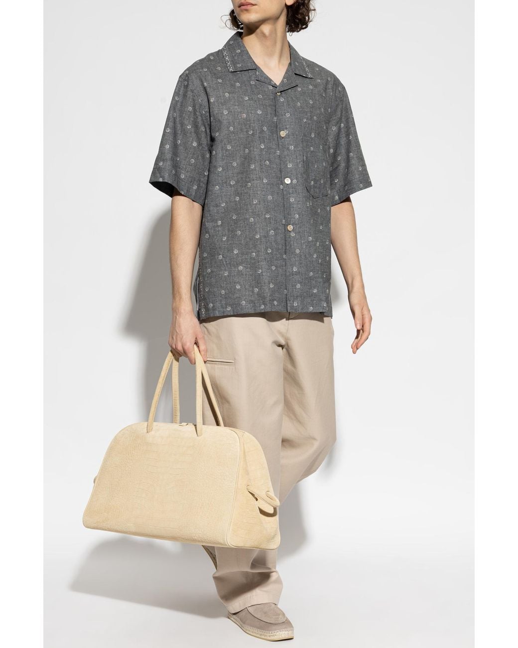 Eleventy Gray Short-Sleeve Shirt for men