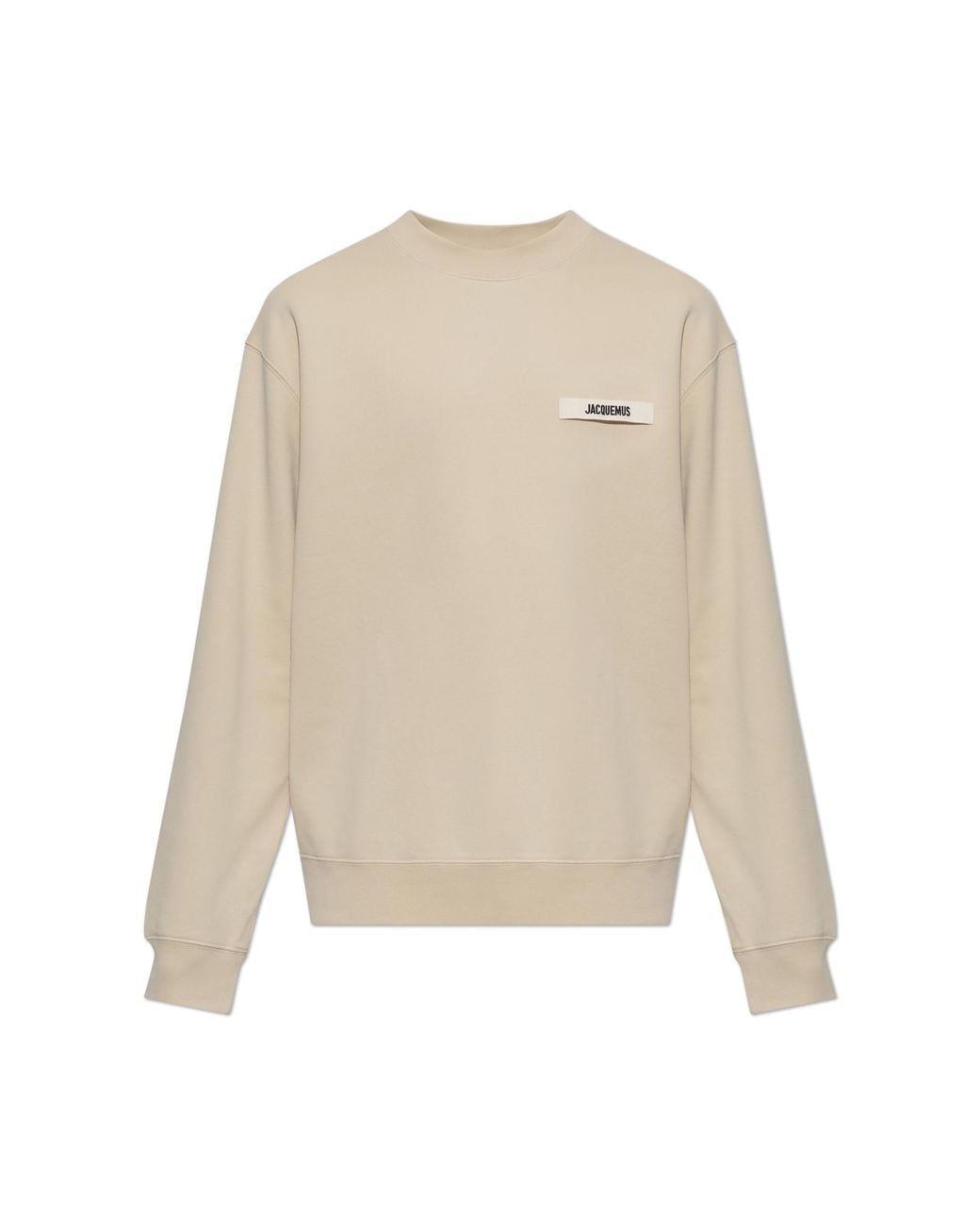 Jacquemus Natural Sweatshirt With Logo Patch for men