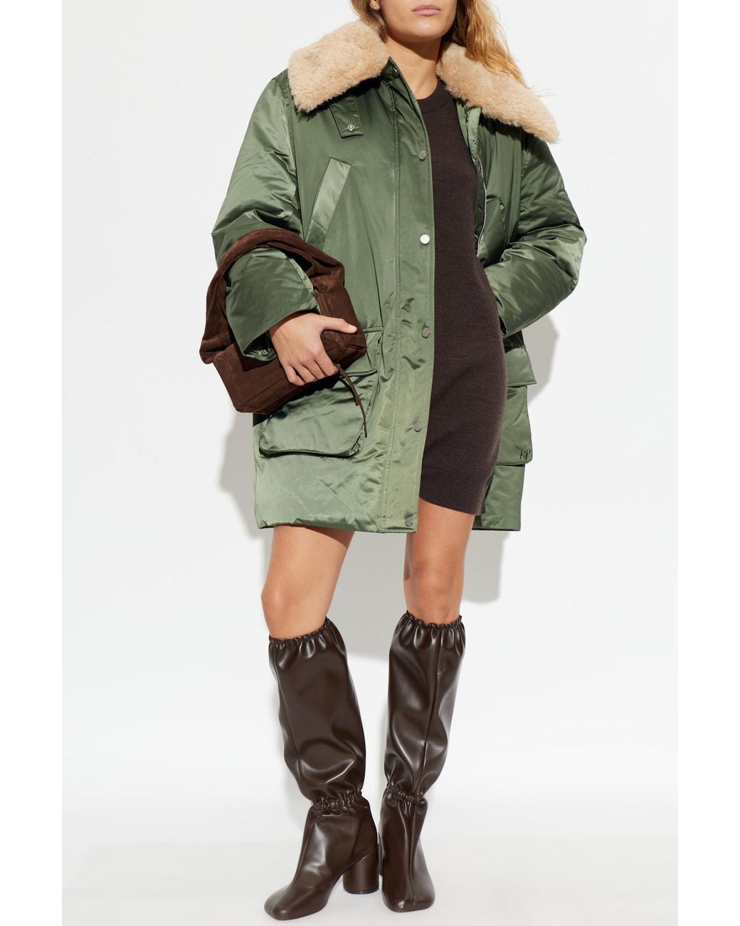 Baum und Pferdgarten Green Insulated Turtleneck Jacket 'Daimi'