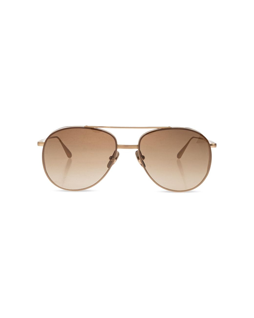 Linda Farrow Metallic 'Meret' Sunglasses