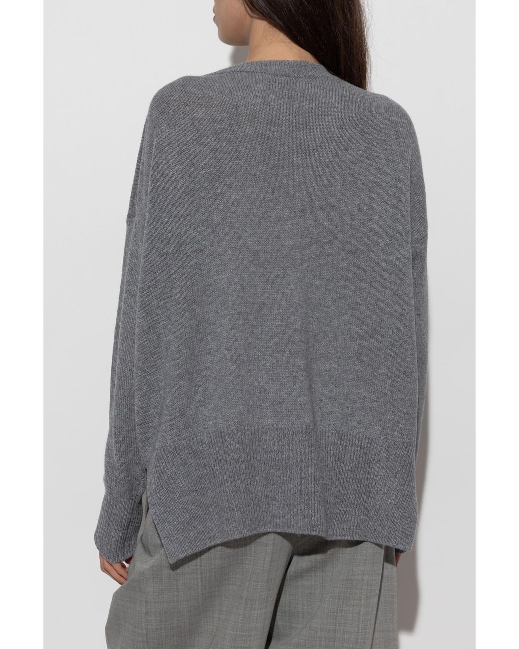 Jil Sander Gray Loose-Fit Cashmere Sweater