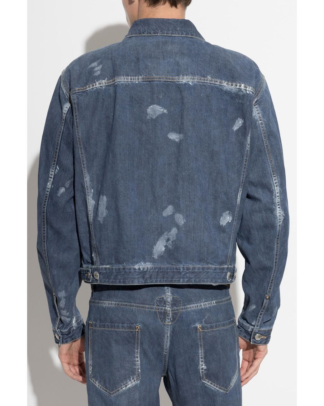 DSquared² Blue Vintage-Effect Denim Jacket for men