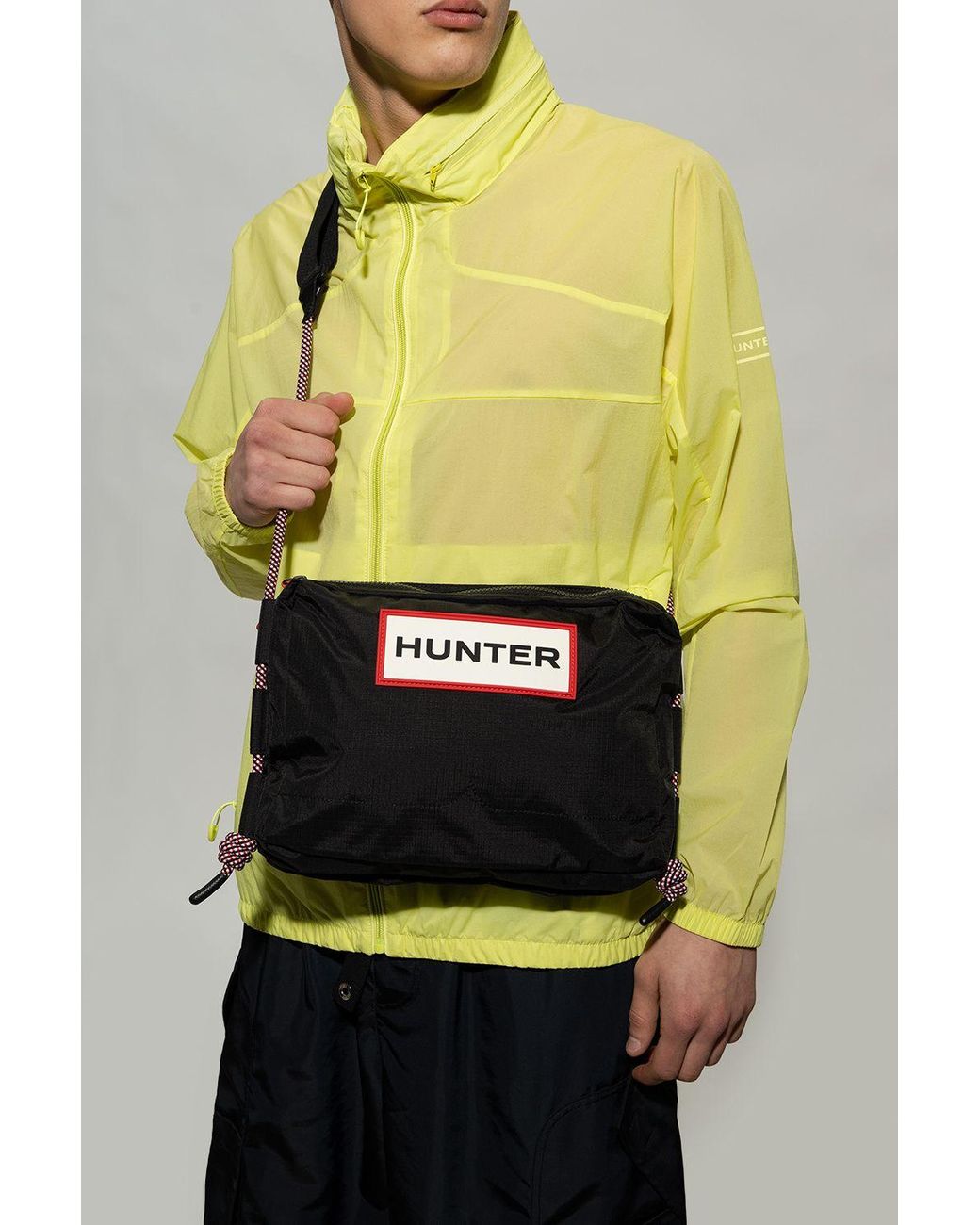 HUNTER Shoulder Bag With Logo in Black | Lyst