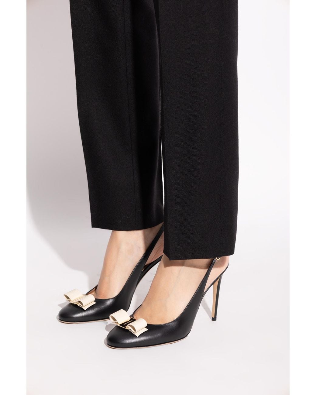 Ferragamo Black Heeled Shoes "Vibily"
