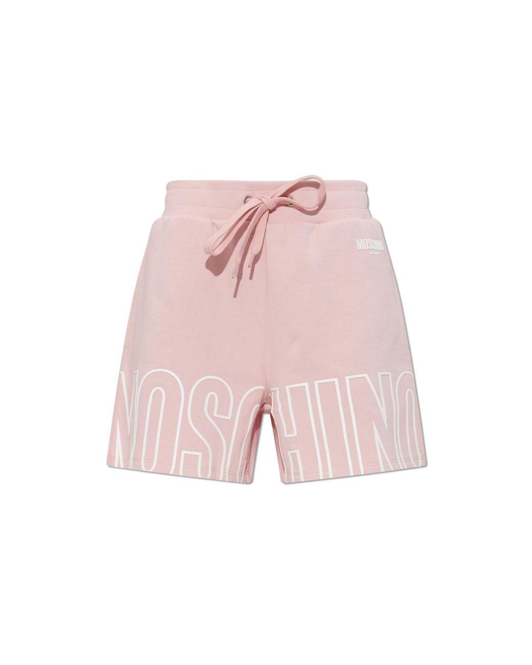 Moschino Pink Logo Sweat Shorts