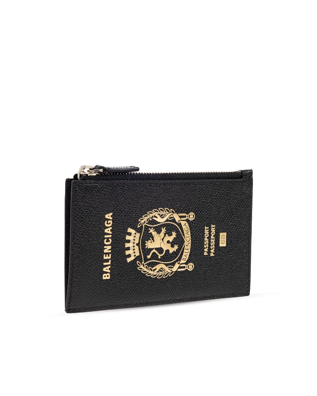 Balenciaga Black Leather Card Holder for men