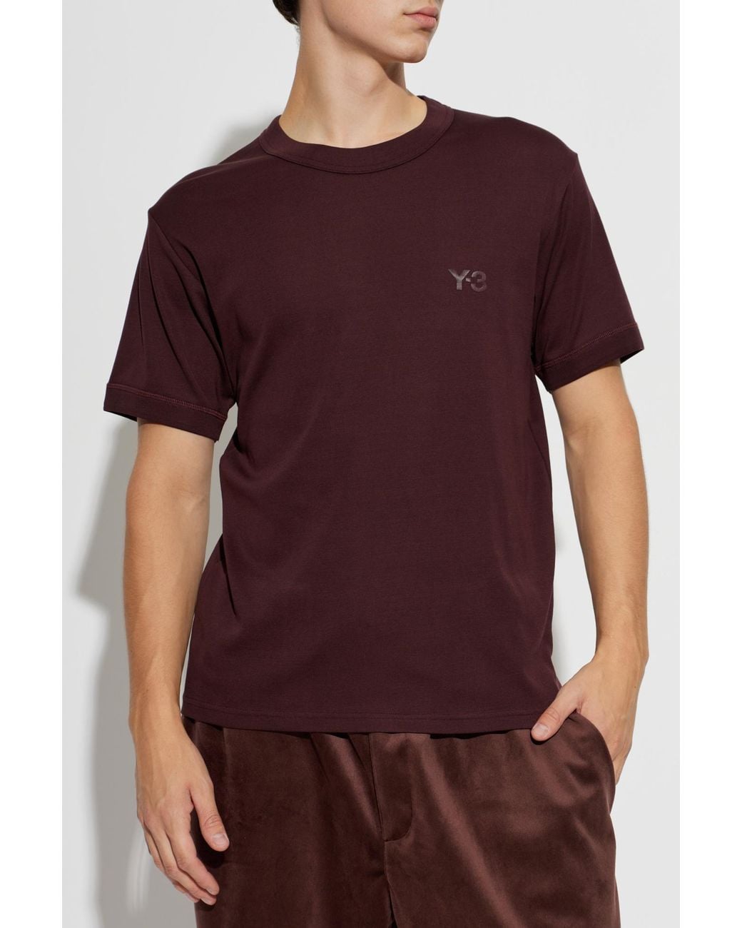 Y-3 Red T-Shirt With Logo for men