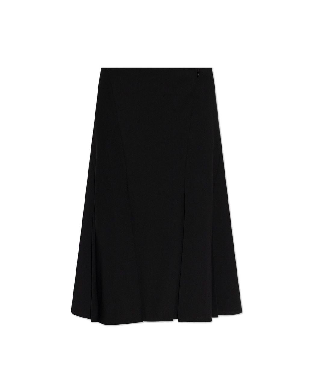 Jil Sander Black Wool Pleated Skirt
