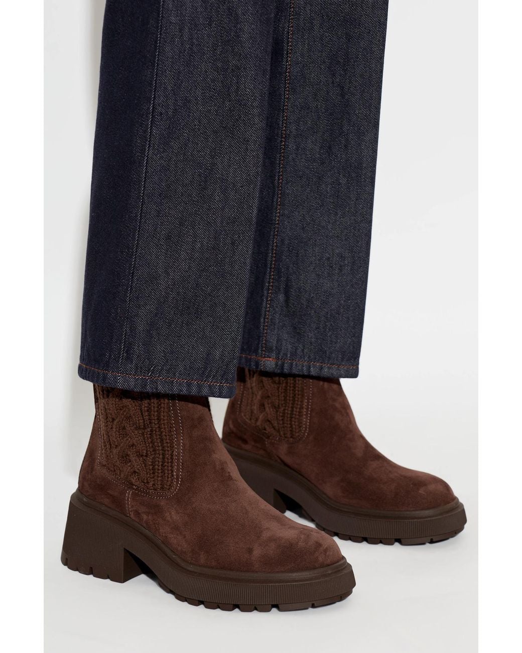 Jimmy Choo Brown Tamia Chelsea Boots