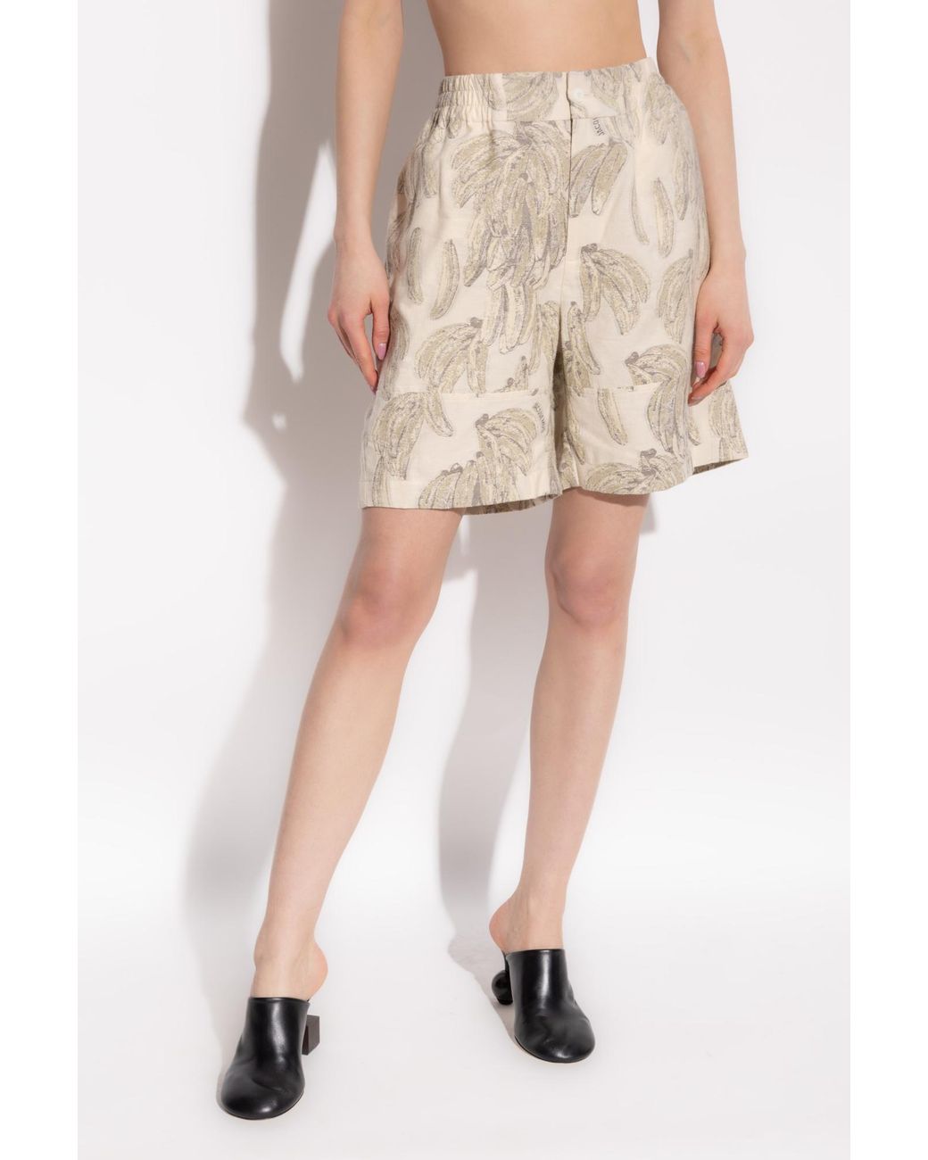 Jacquemus Natural Patterned Shorts