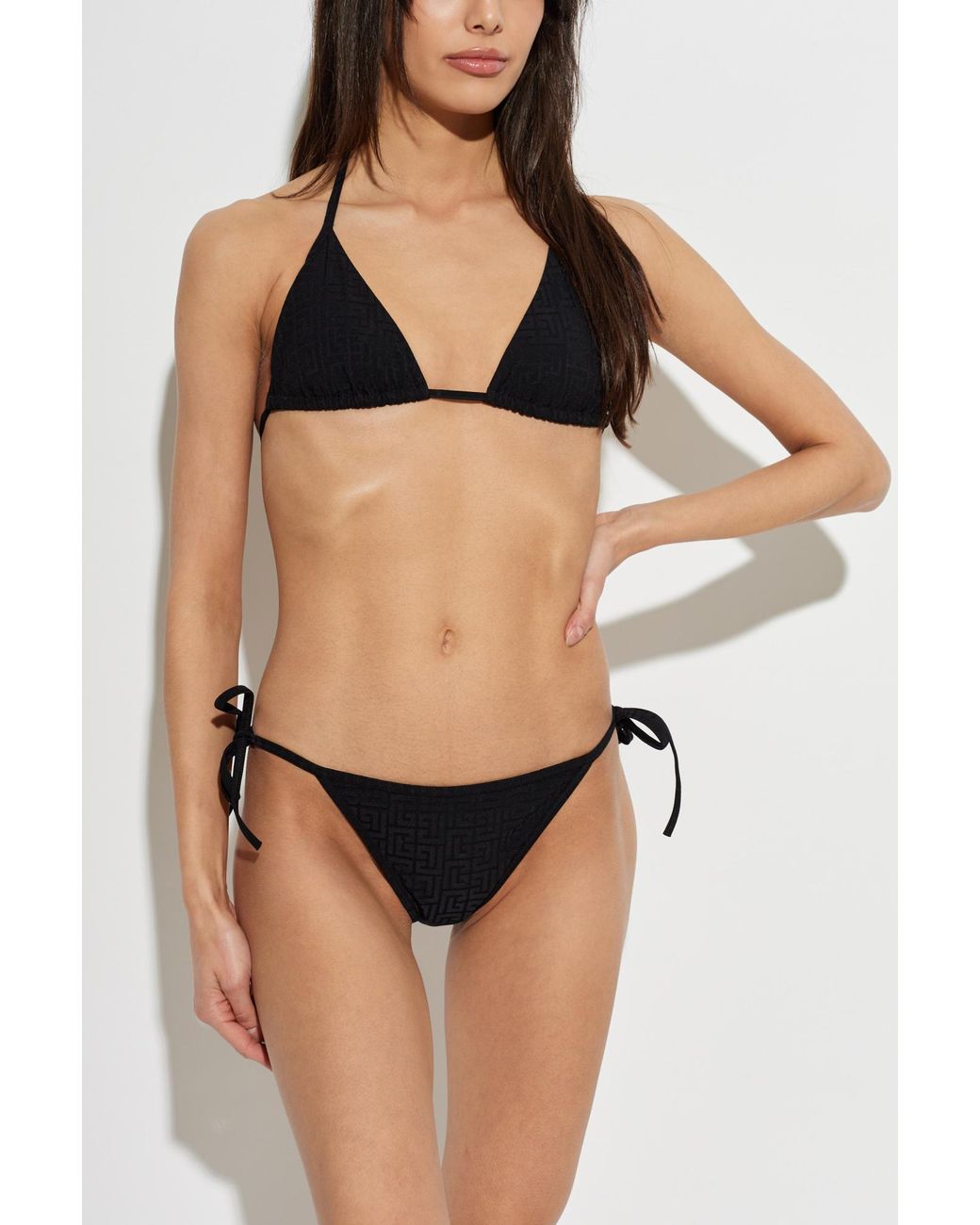 Balmain Black Two-Piece Swimsuit