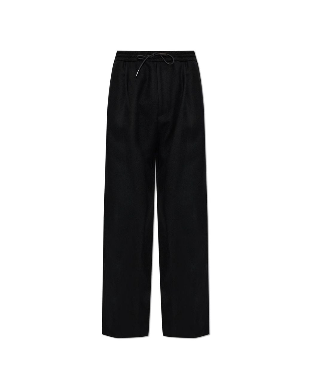 Juun.J Black Wide-Leg Wool Trousers for men