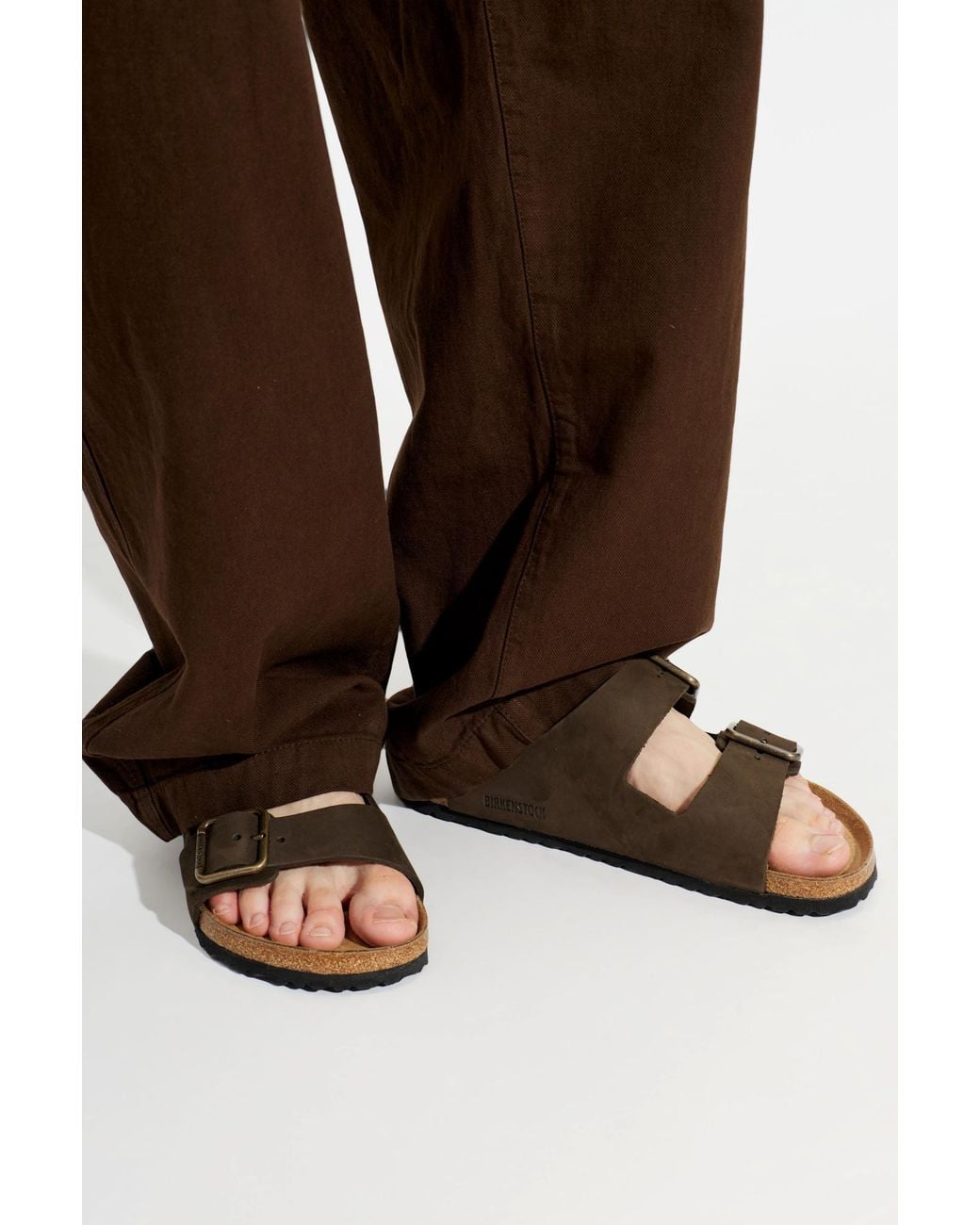 Birkenstock Black 'Arizona' Slides for men