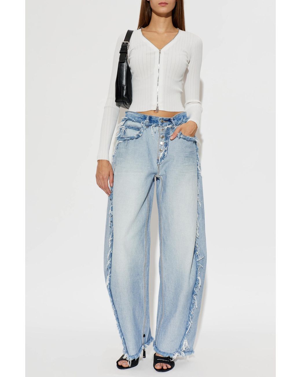 Alexander Wang Blue Heeled Mules 'Cher'