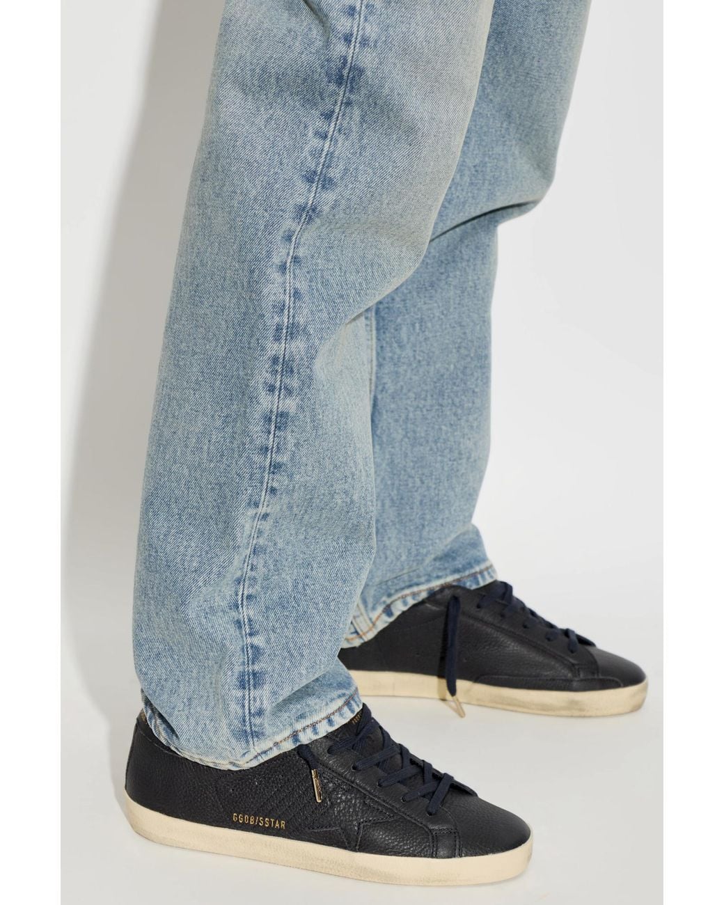 Golden Goose Deluxe Brand Black 'Super-Star Classic With List' Sports Shoes