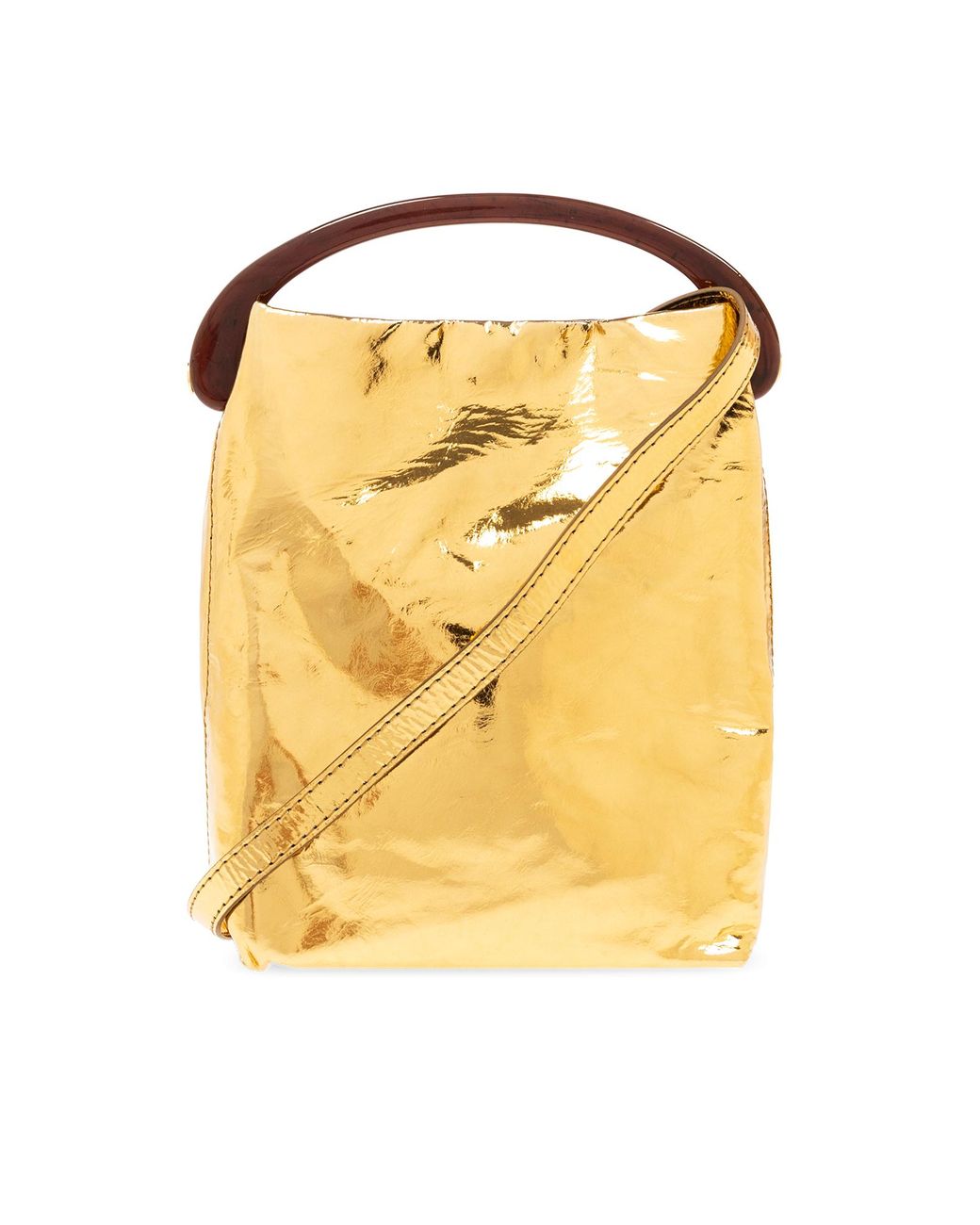 Dries Van Noten Leather Shoulder Bag in Yellow | Lyst