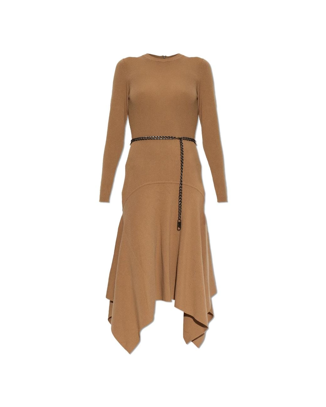 MICHAEL Michael Kors Natural Wool Dress With An Asymmetrical Cut