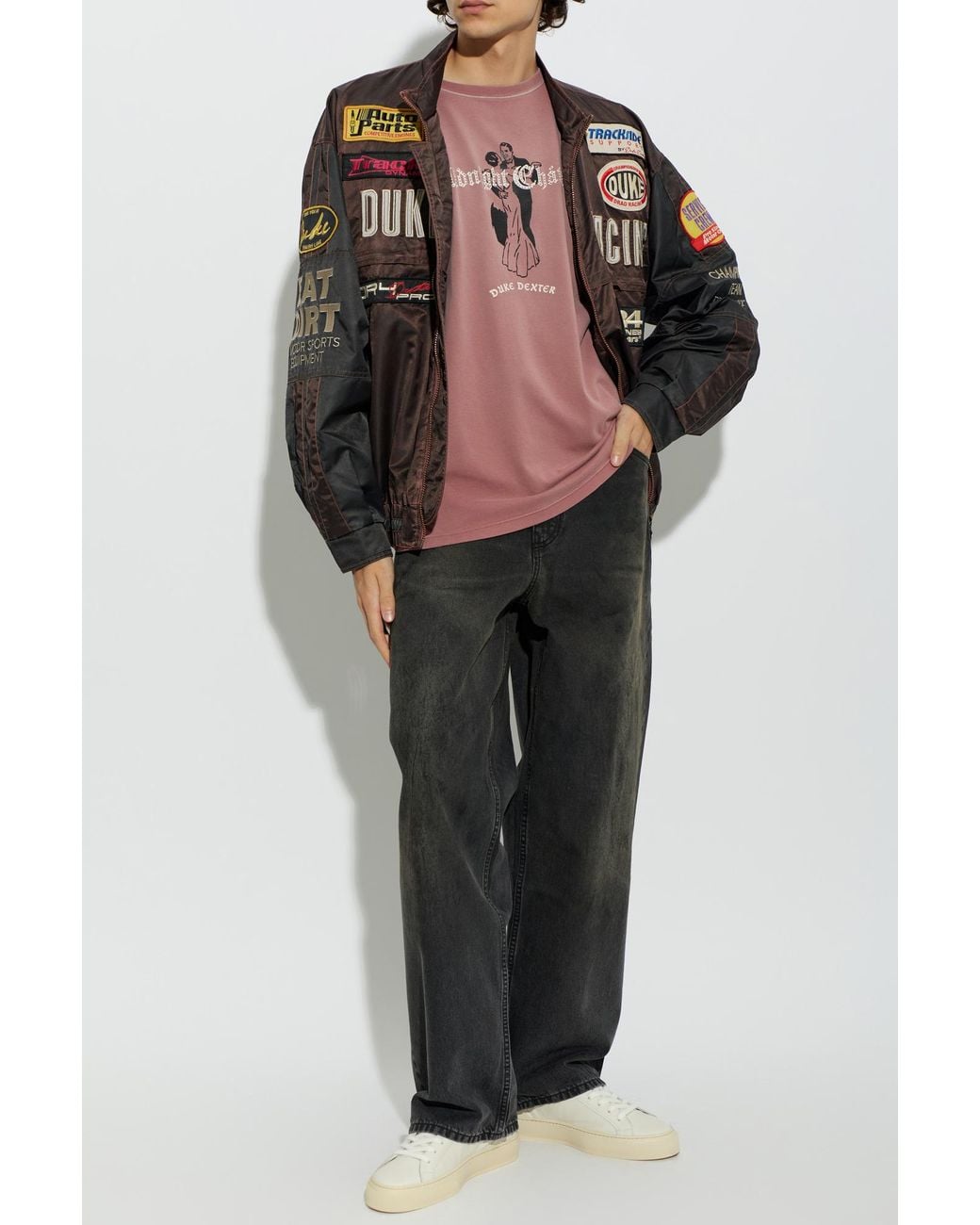 Duke & Dexter Pink Printed T-Shirt for men