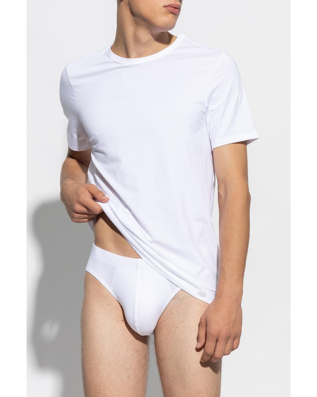 Hanro White Twin Pack Of T-Shirts for men