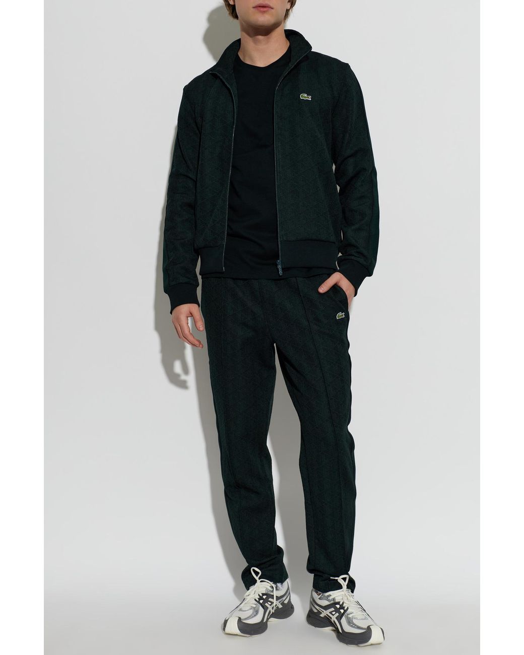 Lacoste Black T-Shirt With Logo Patch for men