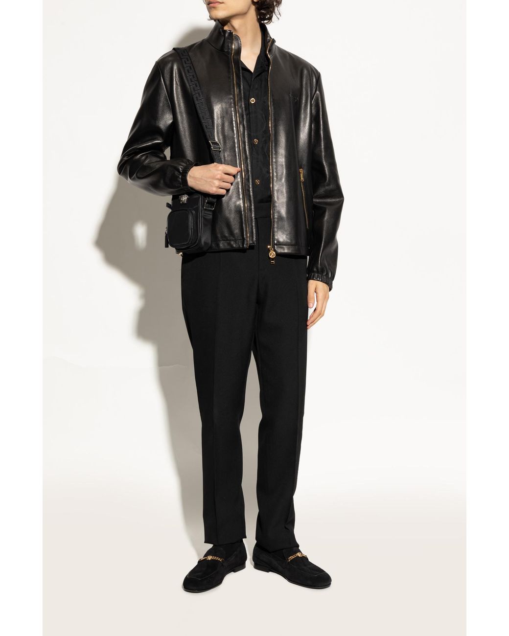 Versace Black Suede Shoes Type 'Loafers' for men