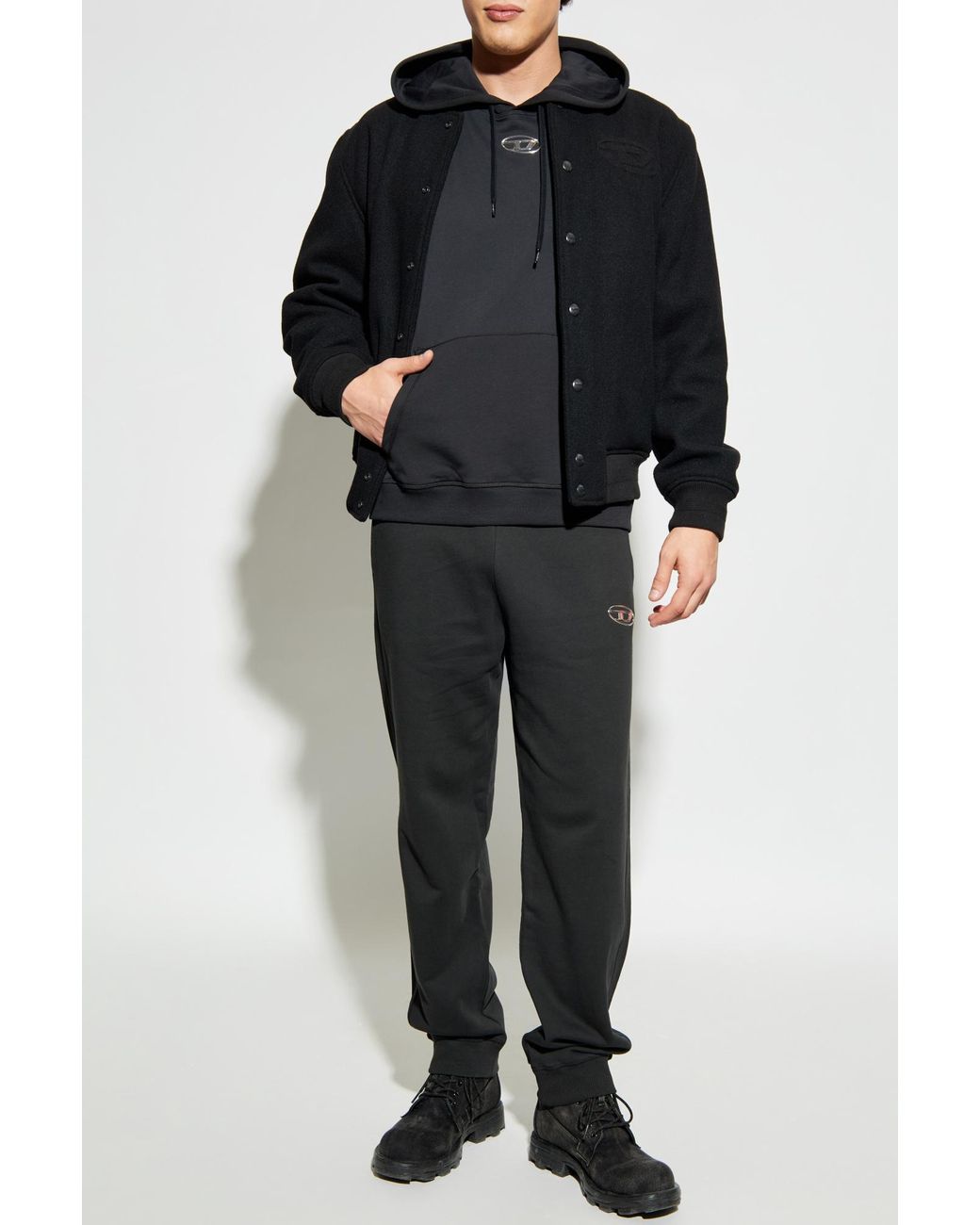 DIESEL Gray Hoodie 'S-Norm-Hood-Iod' for men