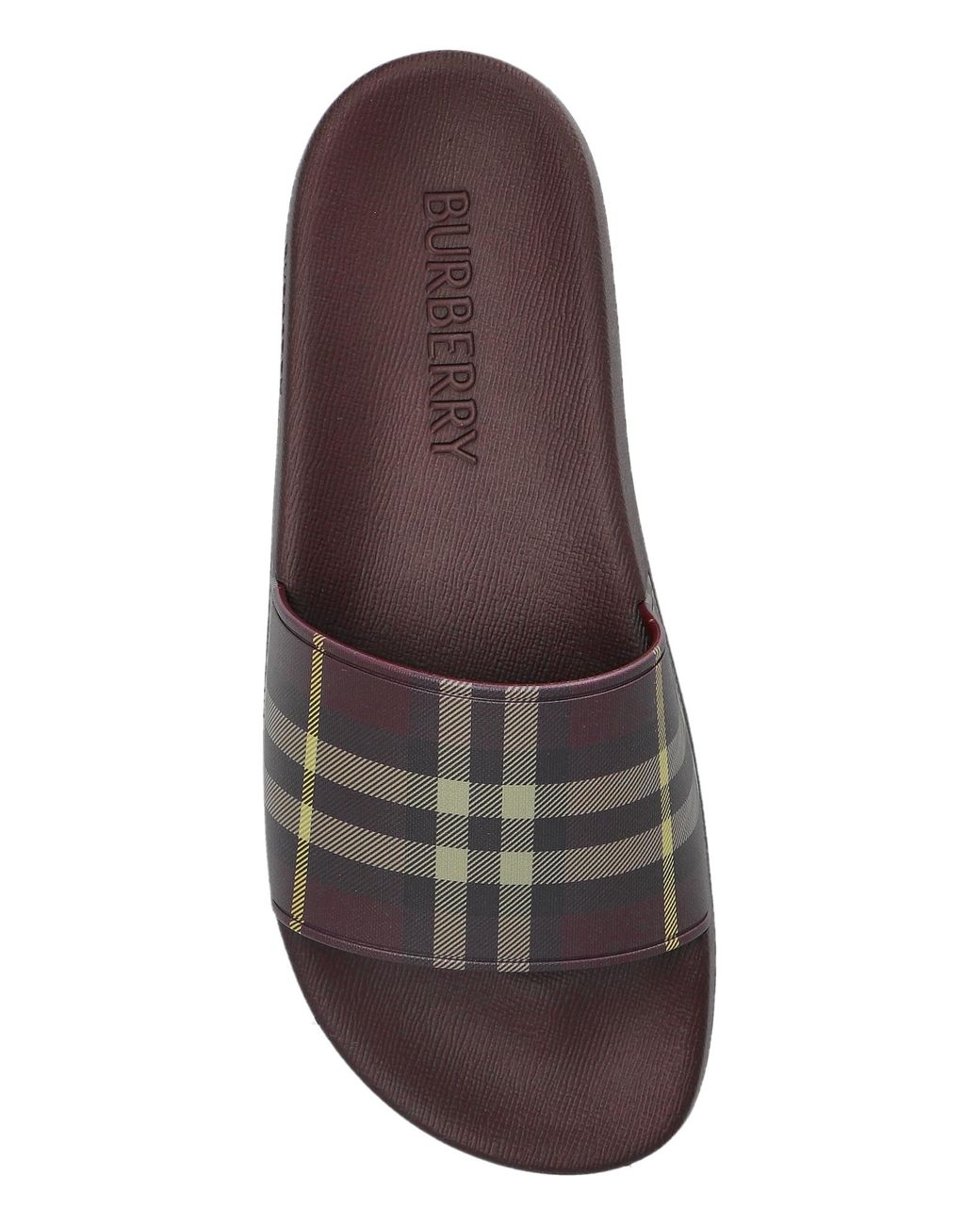 Burberry White 'Furley' Slides