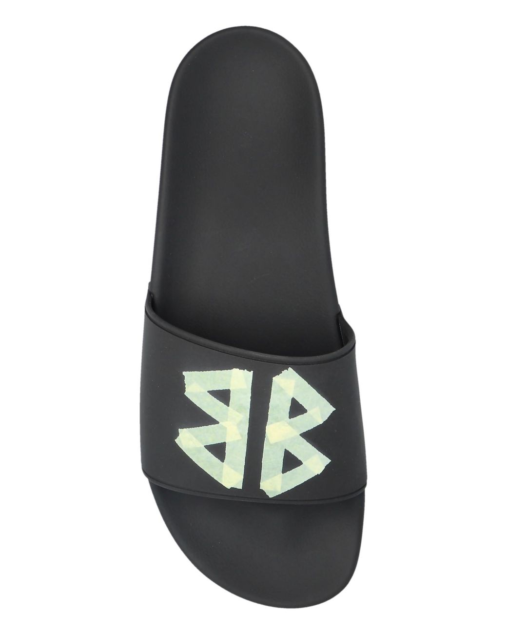 Balenciaga Blue Slides With Logo for men