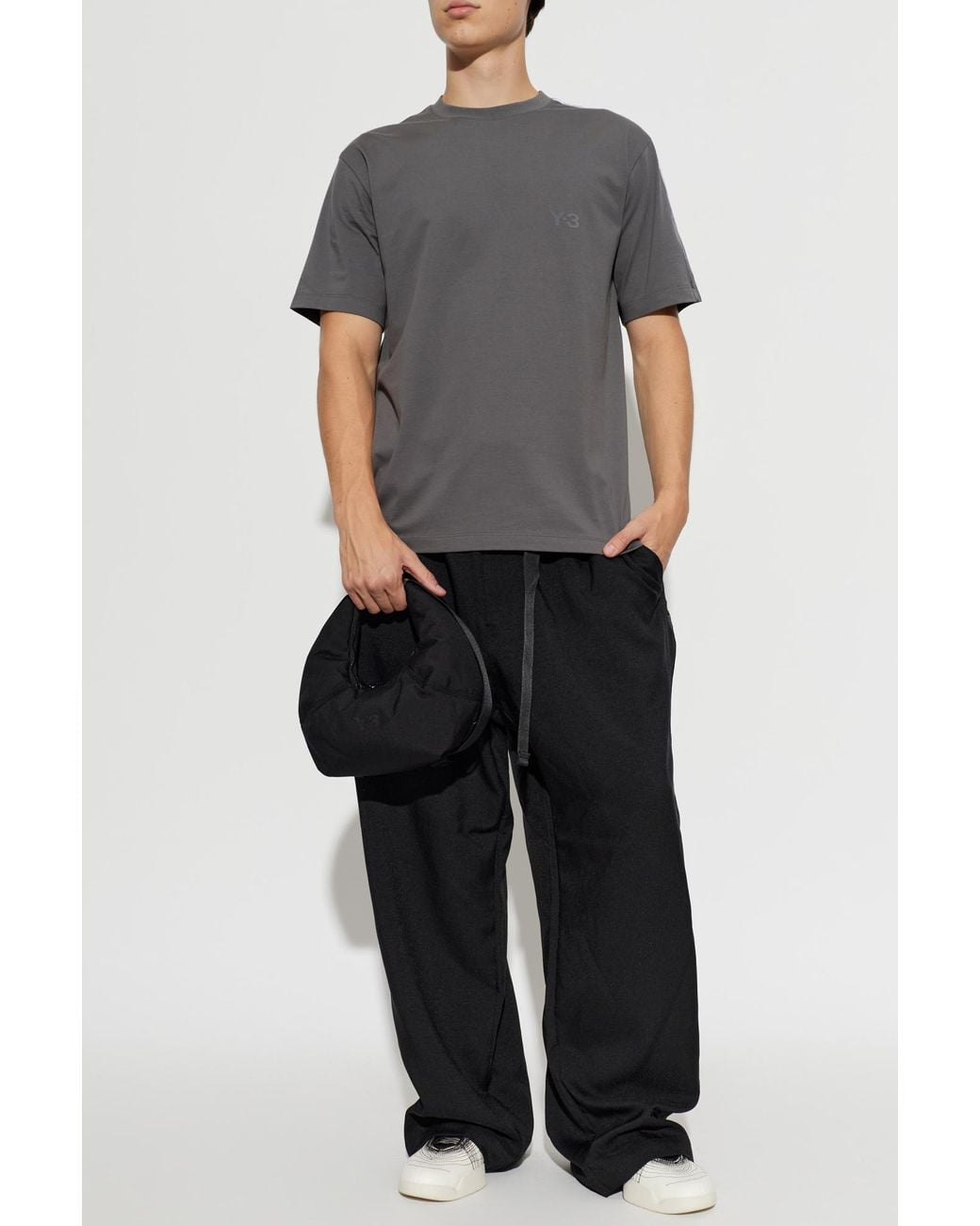Y-3 Gray Cotton T-Shirt for men