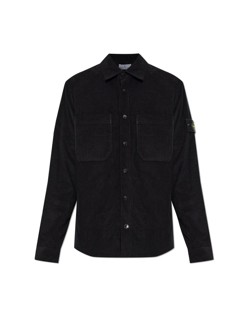 Stone Island Black Corduroy Shirt for men