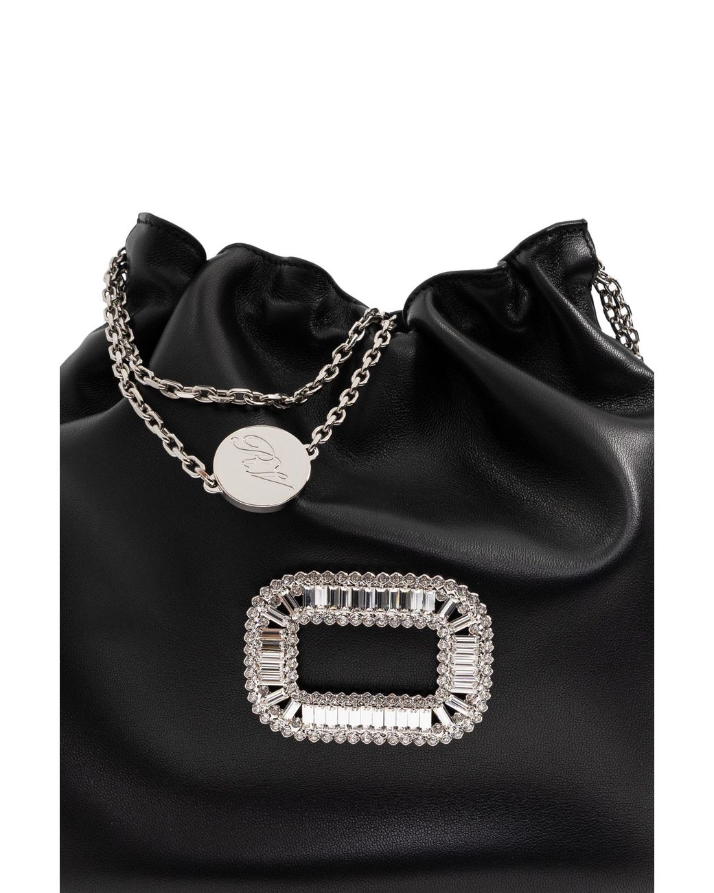 Roger Vivier Black "Pilgrim Mini" Shoulder Bag