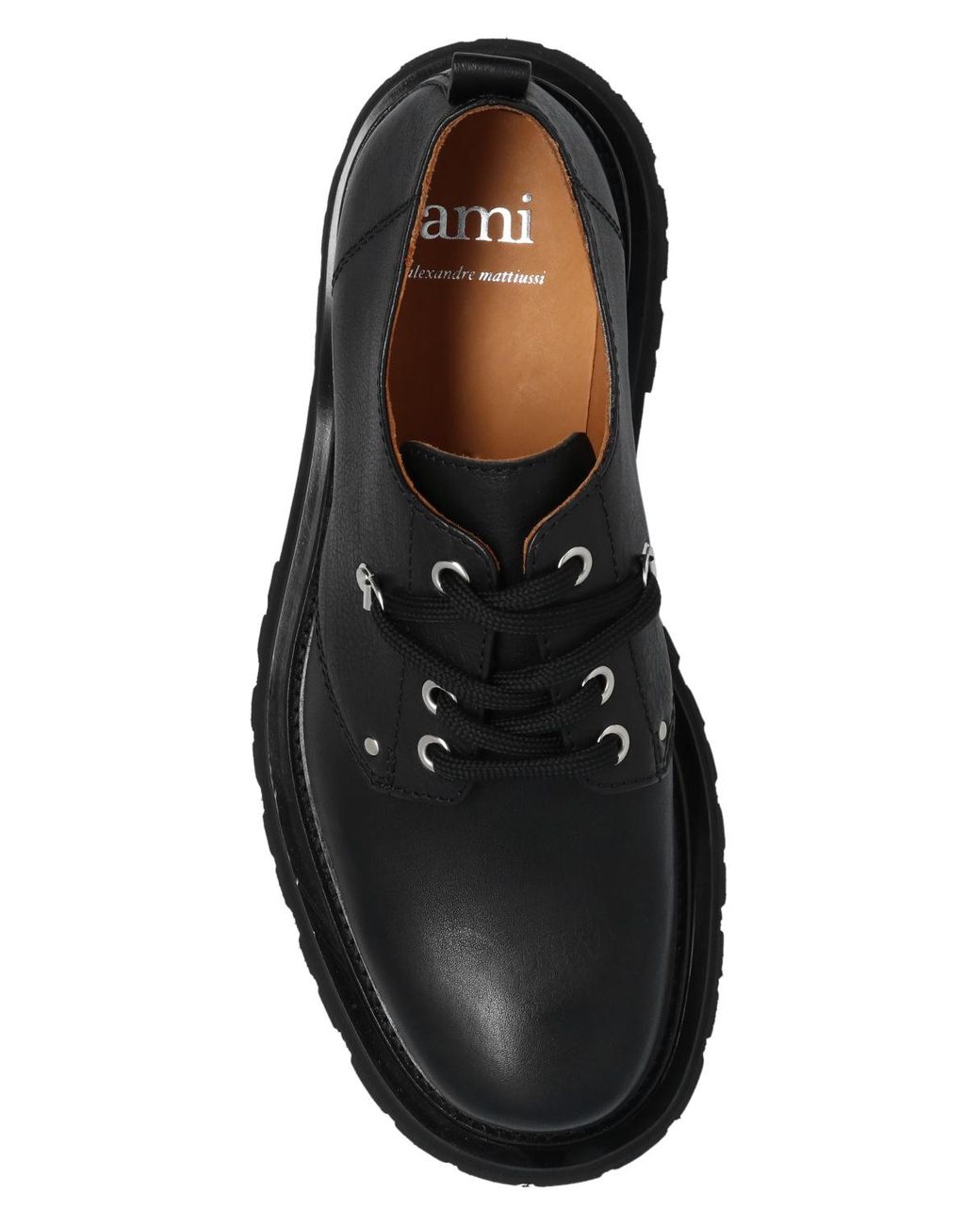 Ami Paris Derby Shoes in Black for Men | Lyst