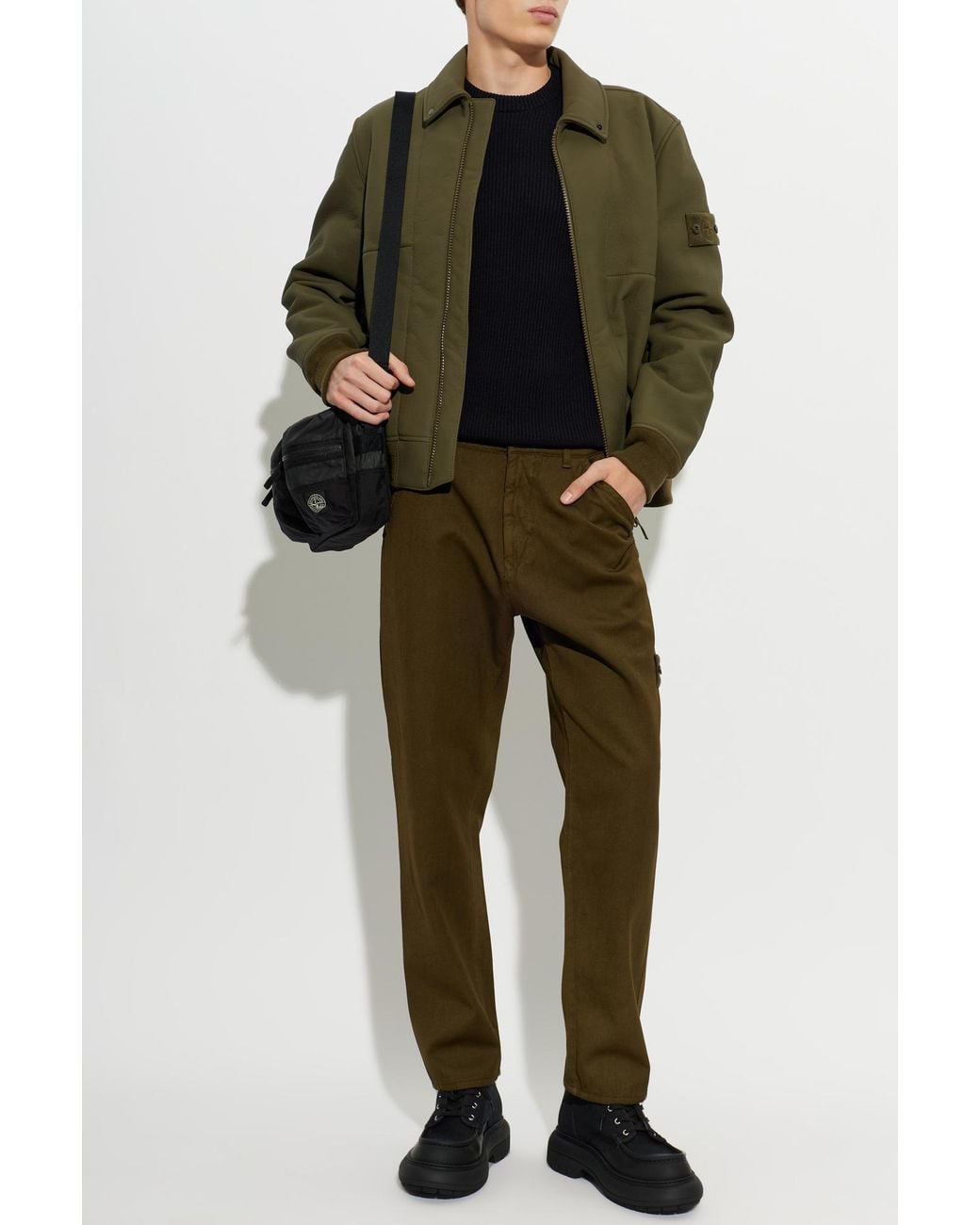 Stone Island Green Trousers From The 'Ghost Drop 4' Collection for men