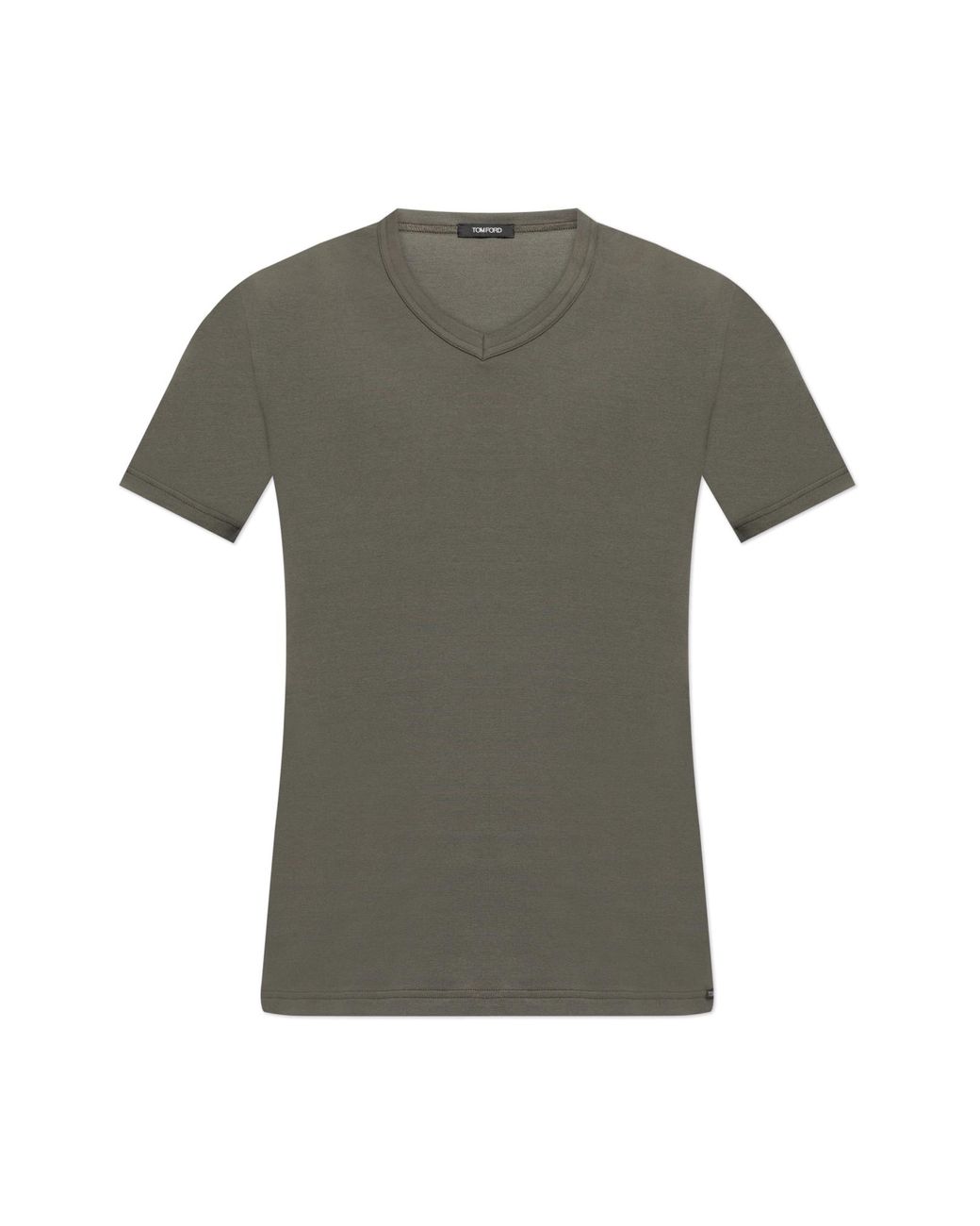 Tom Ford Green V-Neck T-Shirt for men