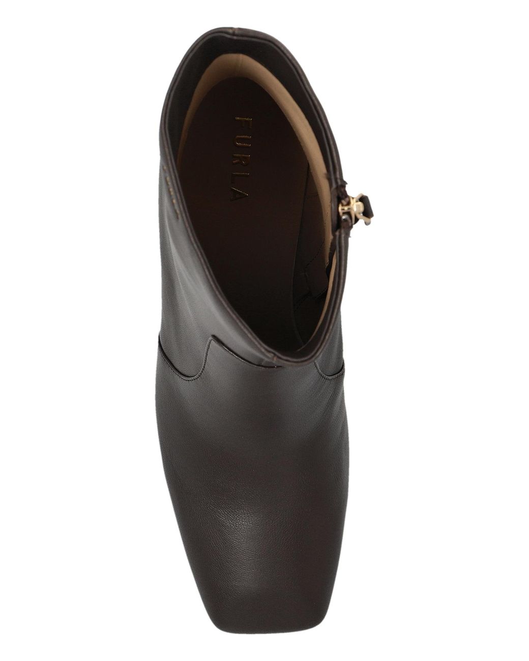 Furla Natural 'Solid' Heeled Ankle Boots