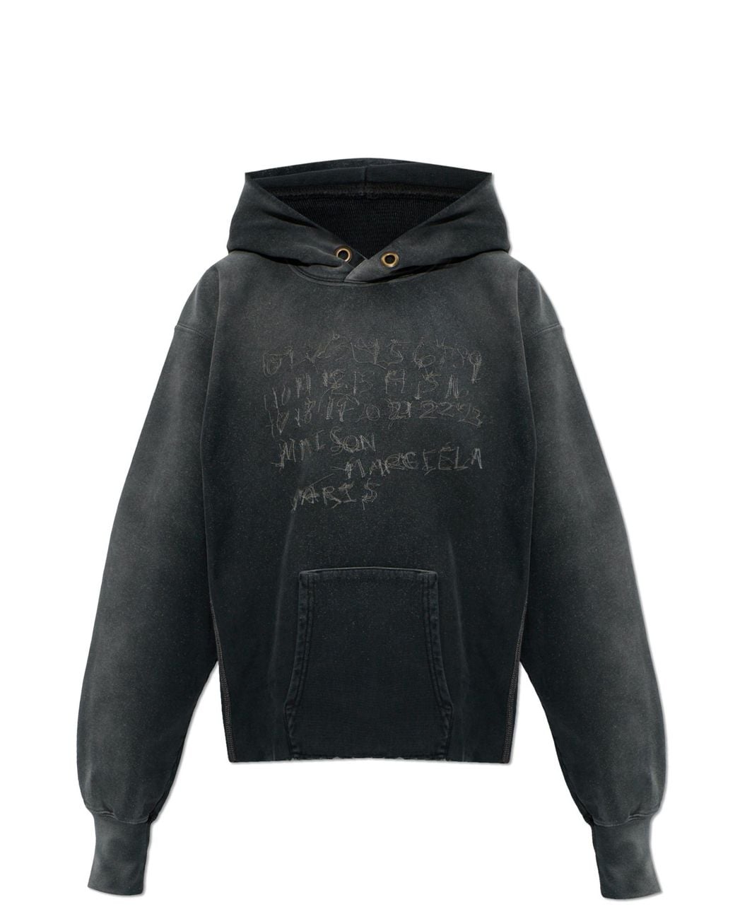 Maison Margiela Gray Sweatshirt With Embroidery