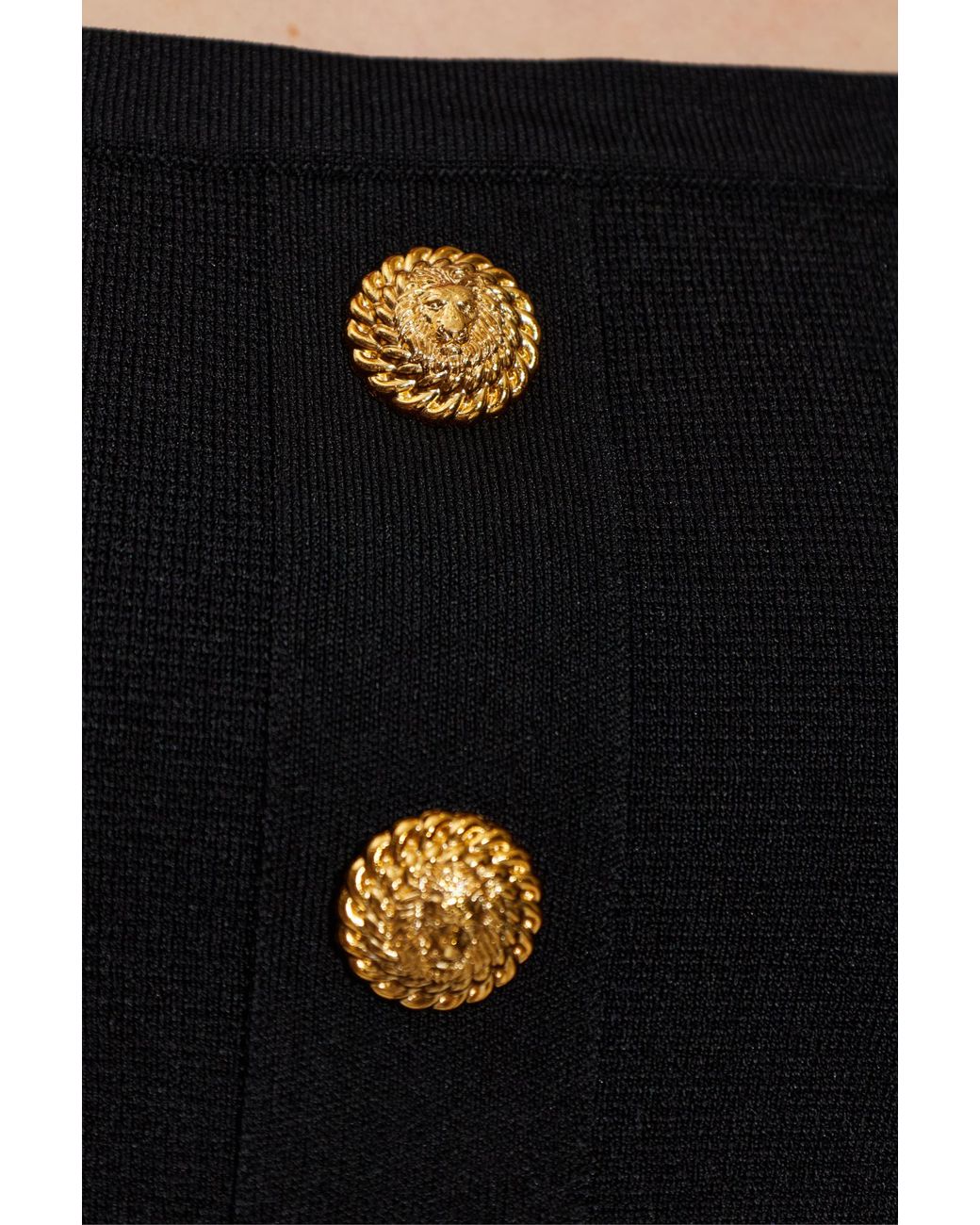 Balmain Black Short Spaghetti Strap Top