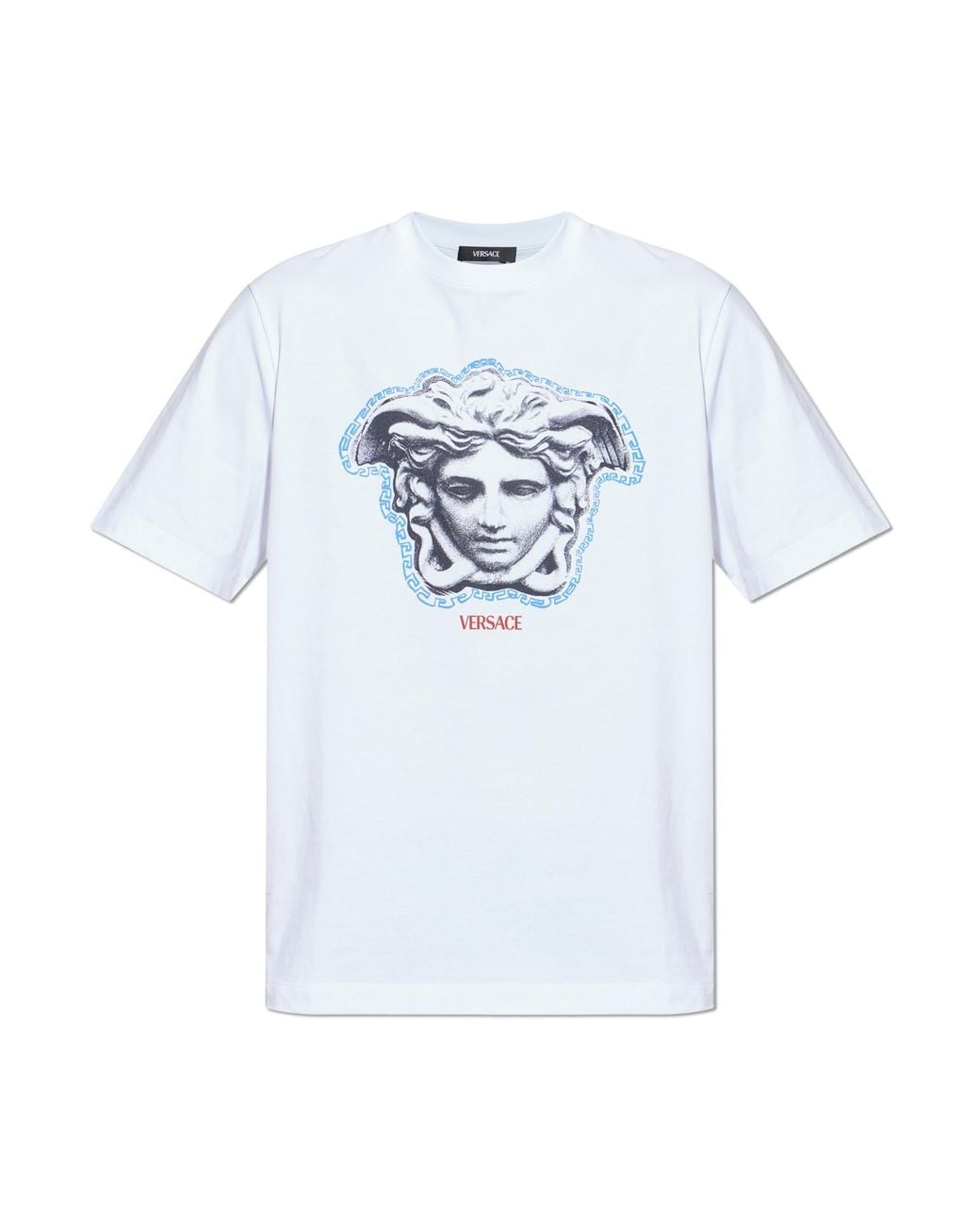 Versace White T-Shirt With Print for men
